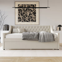 Home Design Vinnie Upholstered Daybed with Trundle