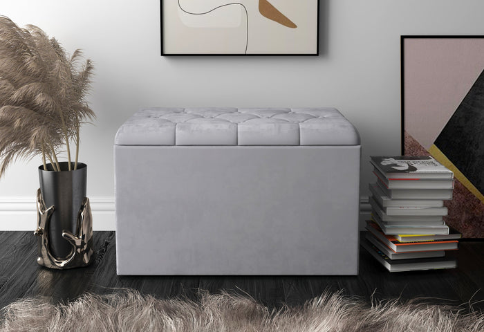 Home Design Arya Upholstered 30" Flip Top Storage Bench For Adult