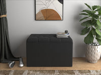 Home Design Arya Upholstered 30" Flip Top Storage Bench For Adult