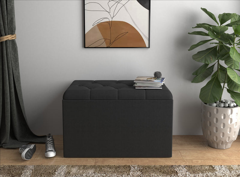 Home Design Arya Upholstered 30" Flip Top Storage Bench For Adult