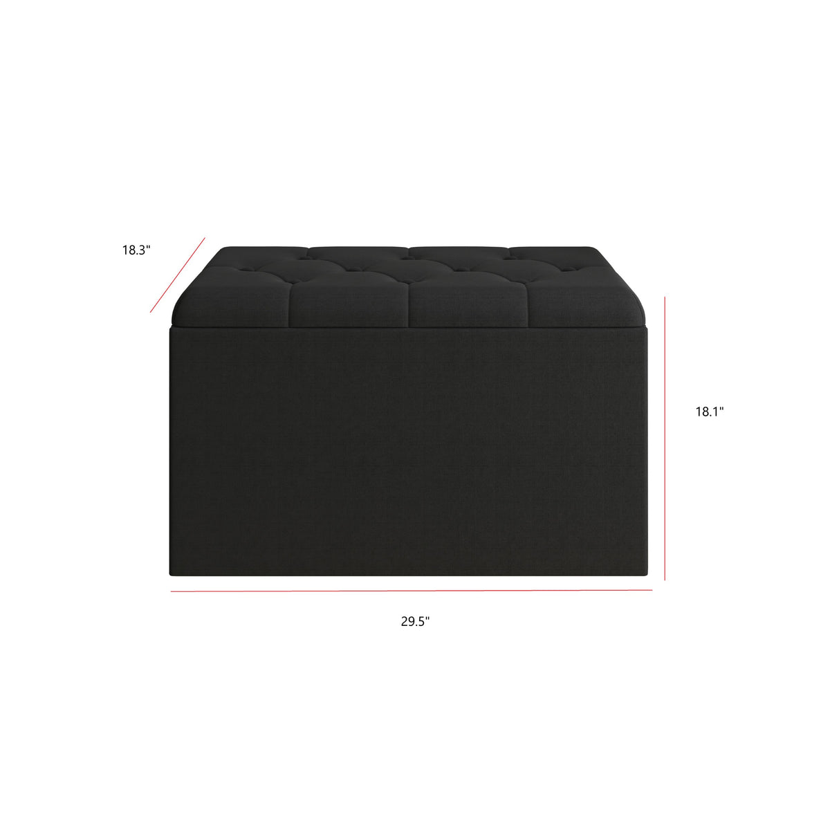 Arya Upholstered 30" Flip Top Storage Bench with Button Tufted Velvet Seat, Foam Padding, and Hidden Storage, Multi-Purpose Entryway or Bedroom Seating