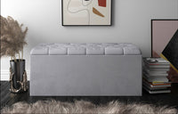 Home Design Athena Upholstered 42" Flip Top Storage Bench