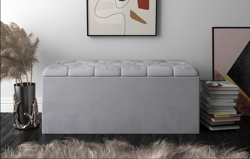 Home Design Athena Upholstered 42" Flip Top Storage Bench