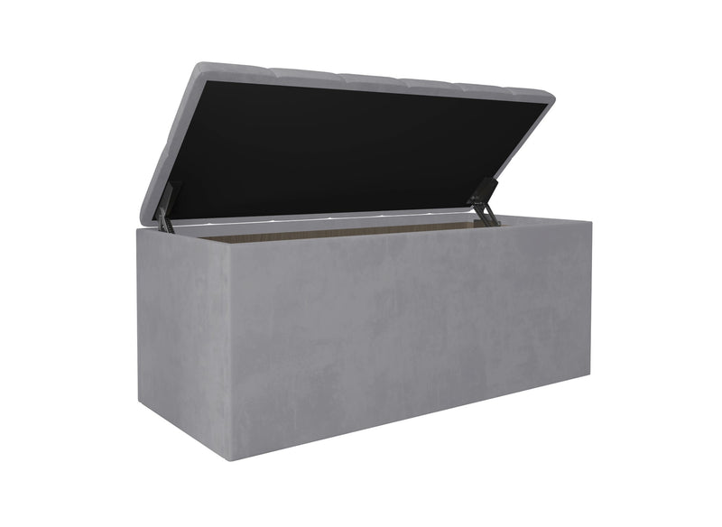 Home Design Athena Upholstered 42" Flip Top Storage Bench