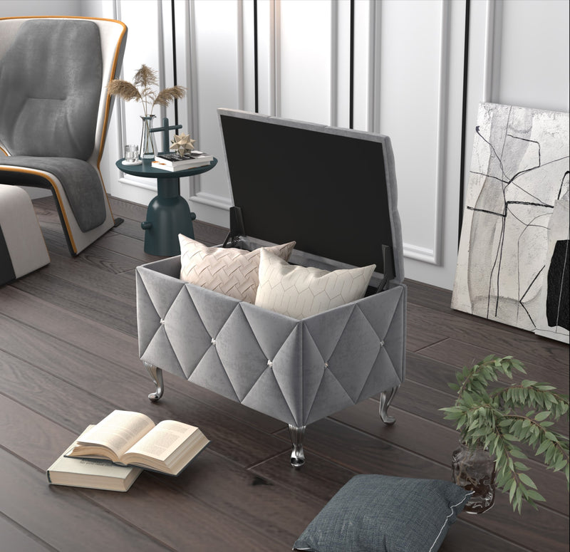Home Design Bodhi Upholstered Flip Top Storage Bench For Adult