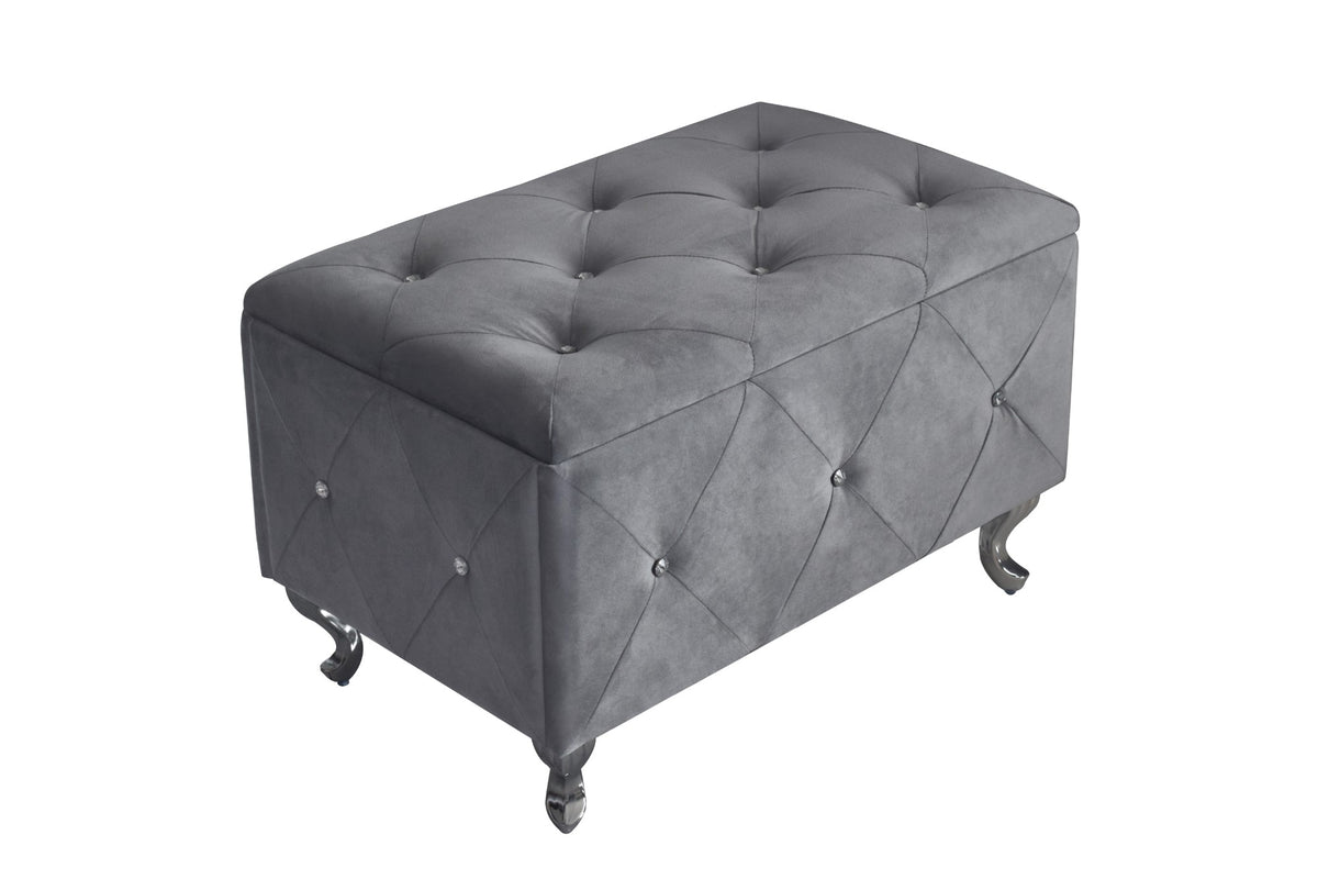 Home Design Bodhi Upholstered Flip Top Storage Bench For Adult