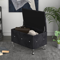 Home Design Bodhi Upholstered Flip Top Storage Bench For Adult