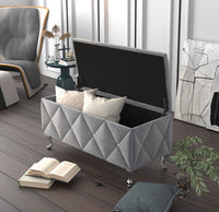 Home Design Bodhi Upholstered Flip Top Storage Bench For Adult