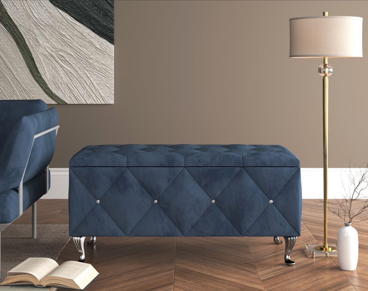 Home Design Bodhi Upholstered Flip Top Storage Bench For Adult