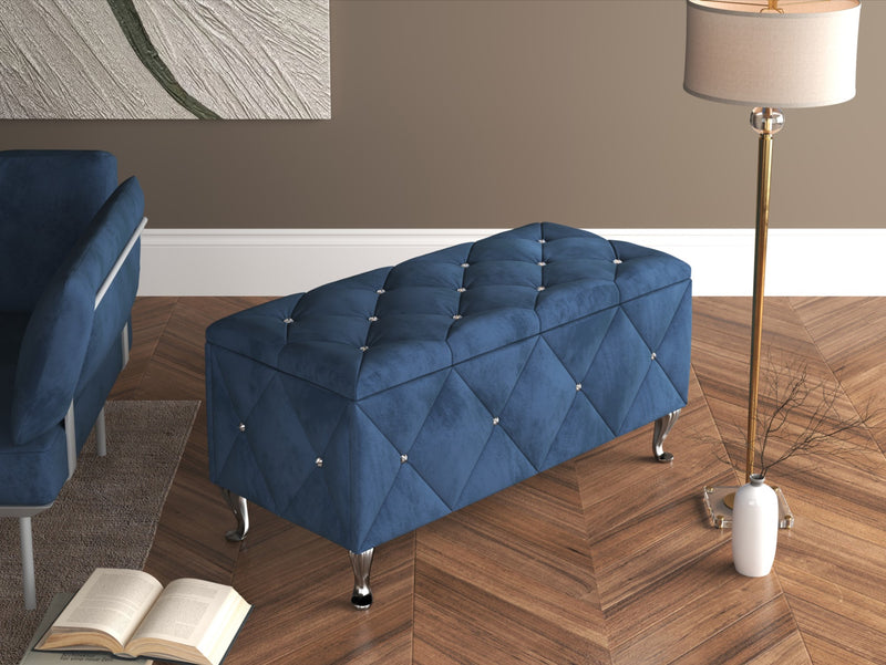 Home Design Bodhi Upholstered Flip Top Storage Bench For Adult