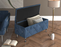 Home Design Bodhi Upholstered Flip Top Storage Bench For Adult