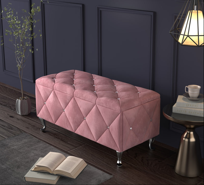 Home Design Bodhi Upholstered Flip Top Storage Bench For Adult