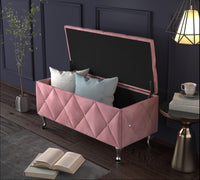 Home Design Bodhi Upholstered Flip Top Storage Bench For Adult