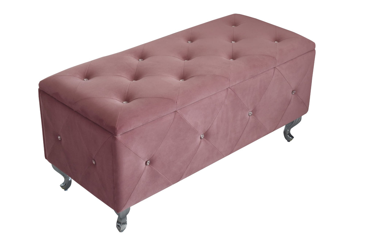 Home Design Bodhi Upholstered Flip Top Storage Bench For Adult