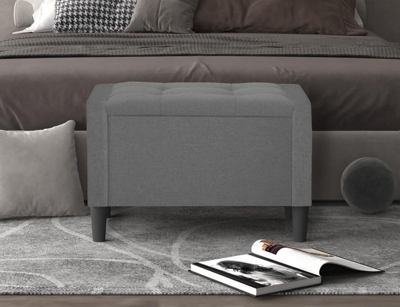 Home Design Braylen Upholstered Flip Top Storage Bench For Adult