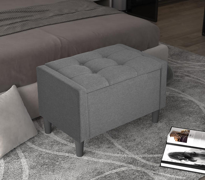 Home Design Braylen Upholstered Flip Top Storage Bench For Adult