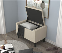 Home Design Braylen Upholstered Flip Top Storage Bench For Adult