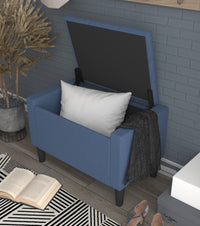 Home Design Braylen Upholstered Flip Top Storage Bench For Adult