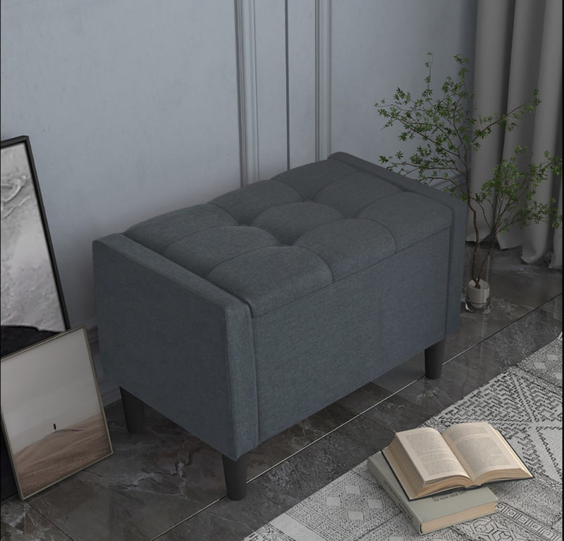 Home Design Braylen Upholstered Flip Top Storage Bench For Adult