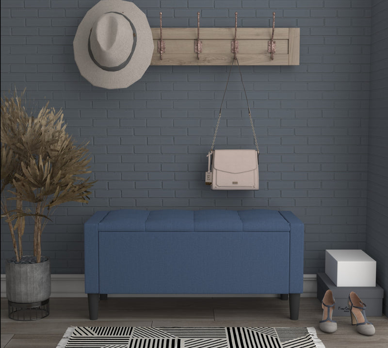 Home Design Braylen Upholstered Flip Top Storage Bench For Adult