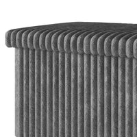 Florence Upholstered Folding Storage Bench with Foam Filled Seat, Multi-Purpose Rectangular Design for Seating, Footrest, or Hidden Storage in Living Room or Office