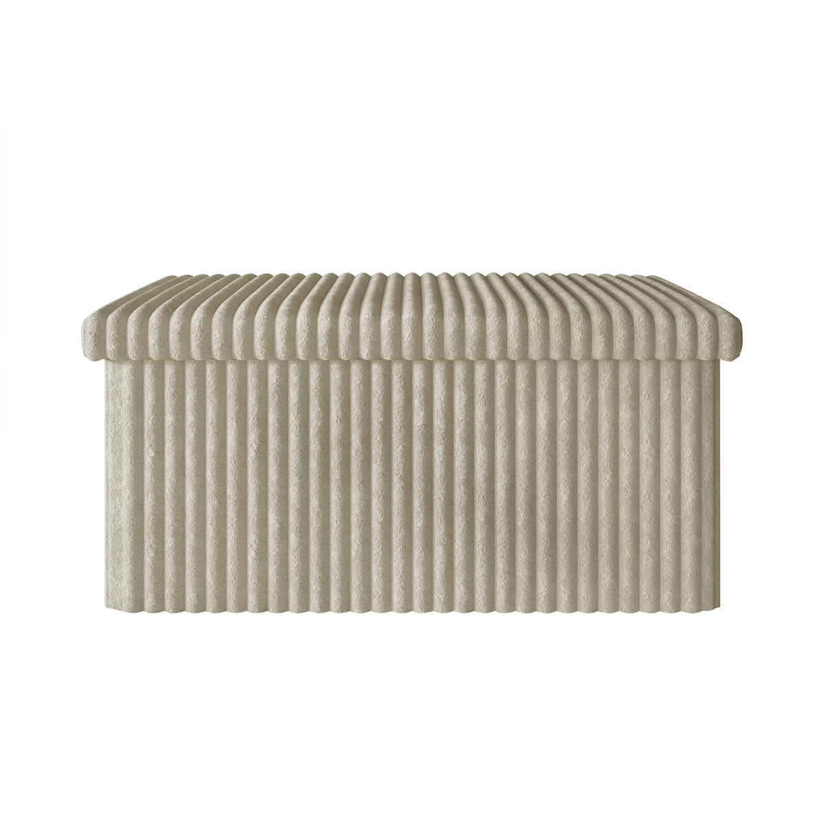 Florence Upholstered Folding Storage Bench with Foam Filled Seat, Multi-Purpose Rectangular Design for Seating, Footrest, or Hidden Storage in Living Room or Office