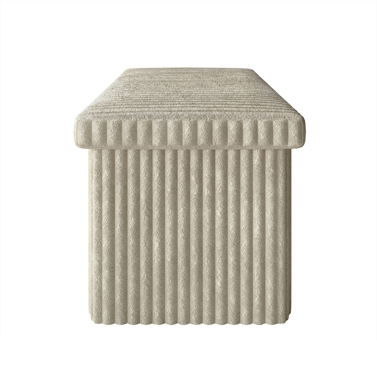 Florence Upholstered Folding Storage Bench with Foam Filled Seat, Multi-Purpose Rectangular Design for Seating, Footrest, or Hidden Storage in Living Room or Office