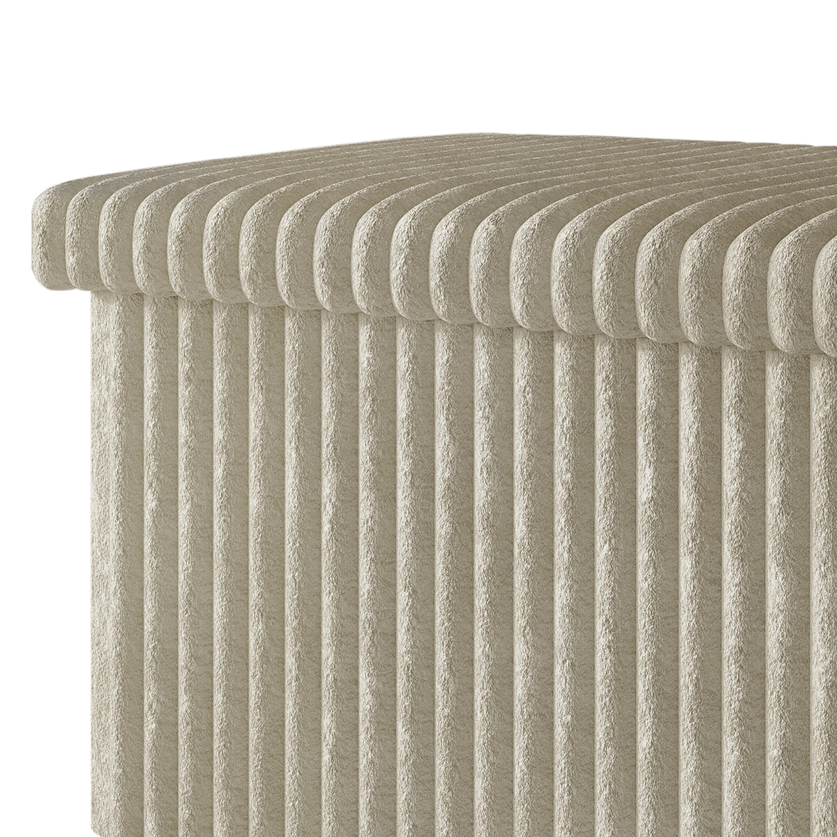 Florence Upholstered Folding Storage Bench with Foam Filled Seat, Multi-Purpose Rectangular Design for Seating, Footrest, or Hidden Storage in Living Room or Office