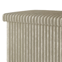 Florence Upholstered Folding Storage Bench with Foam Filled Seat, Multi-Purpose Rectangular Design for Seating, Footrest, or Hidden Storage in Living Room or Office