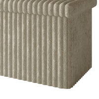 Florence Upholstered Folding Storage Bench Set of 2 with Foam Filled Seat, Multi-Purpose Rectangular Ottoman for Seating and Hidden Storage in Living Room or Office