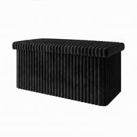 Florence Upholstered Folding Storage Bench with Foam Filled Seat, Multi-Purpose Rectangular Design for Seating, Footrest, or Hidden Storage in Living Room or Office