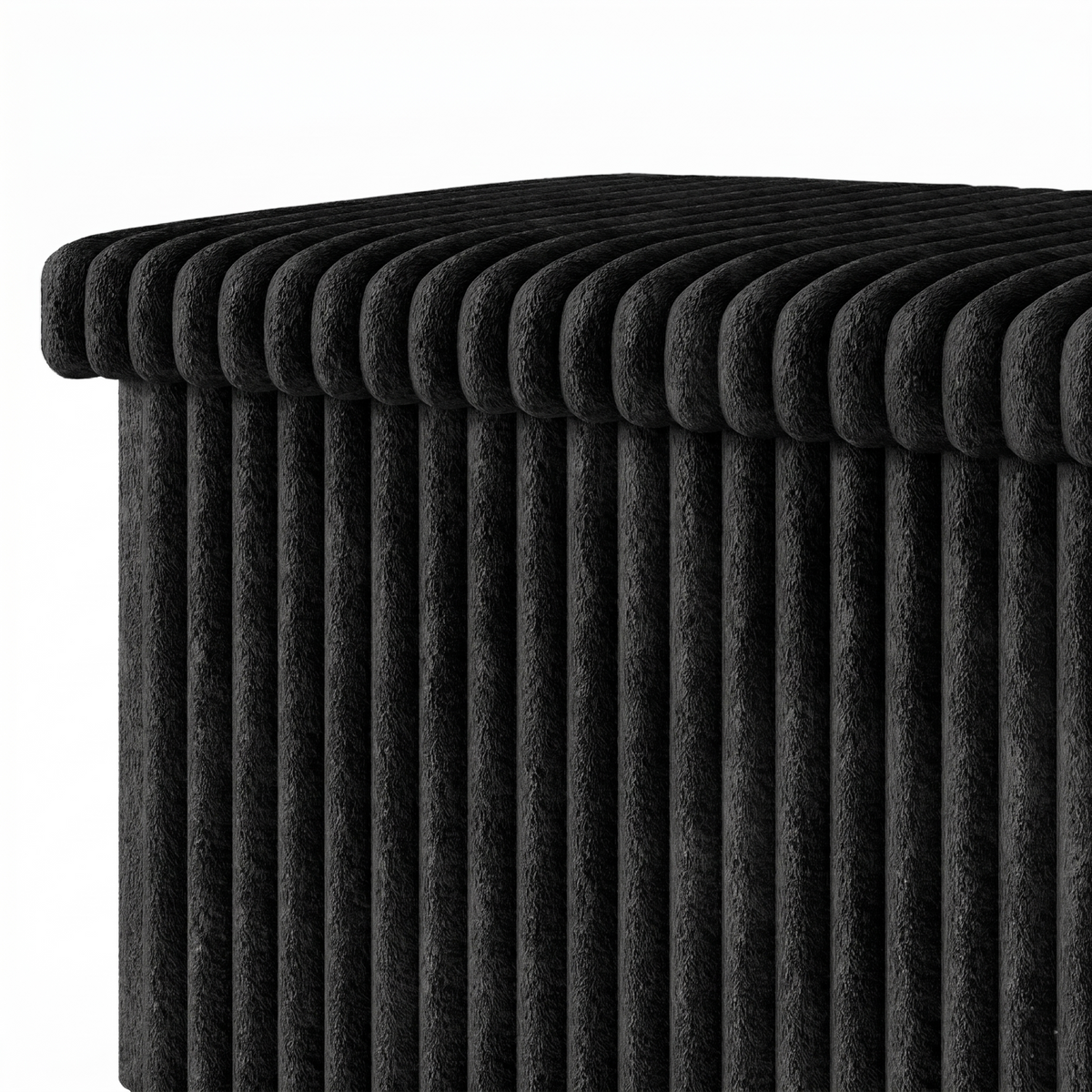 Florence Upholstered Folding Storage Bench Set of 2 with Foam Filled Seat, Multi-Purpose Rectangular Ottoman for Seating and Hidden Storage in Living Room or Office
