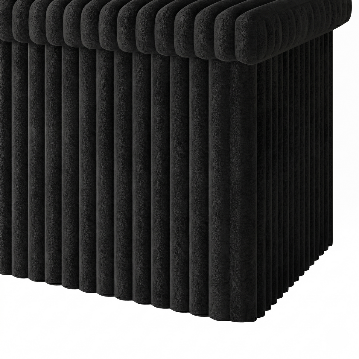 Florence Upholstered Folding Storage Bench with Foam Filled Seat, Multi-Purpose Rectangular Design for Seating, Footrest, or Hidden Storage in Living Room or Office