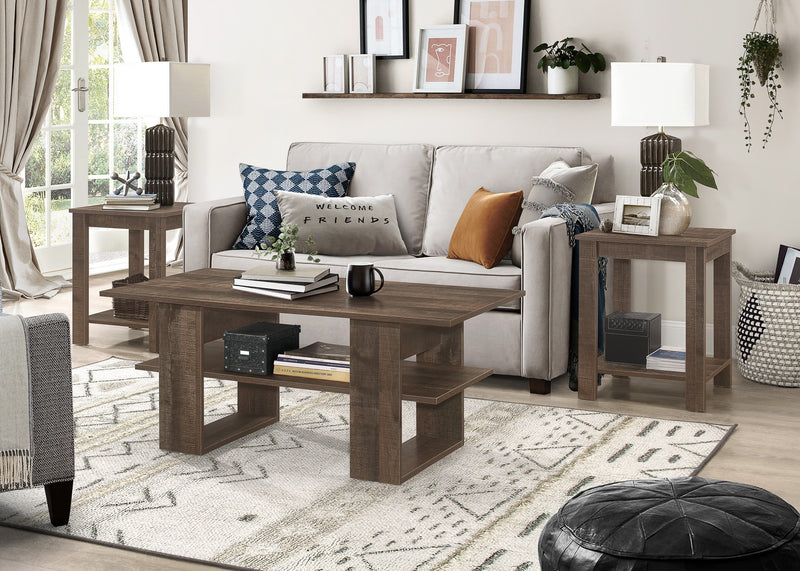 Home Design Beverly 3 Piece Coffee Table Set, Living Room