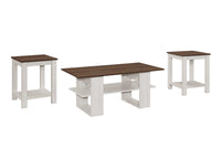 Home Design Beverly 3 Piece Coffee Table Set, Living Room