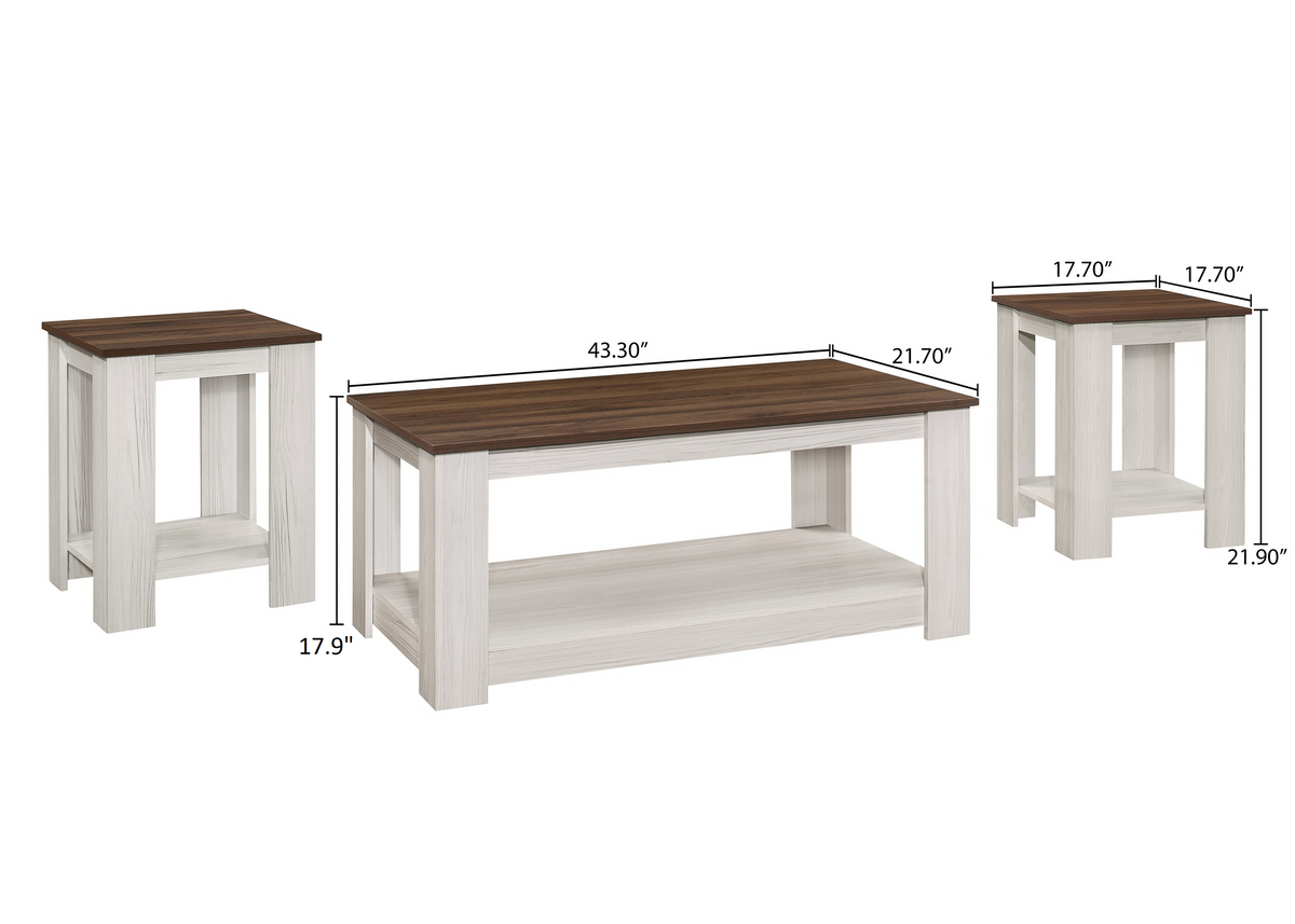 Gloria 3 pieces Coffee Table Set