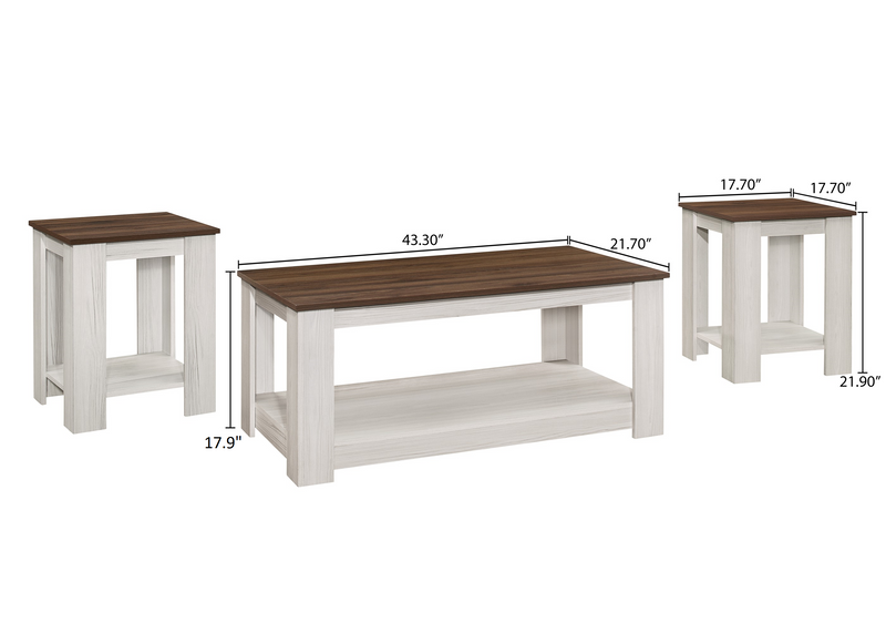 Gloria 3 pieces Coffee Table Set