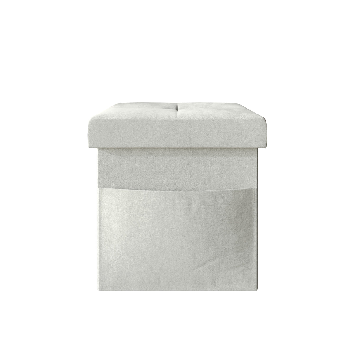 Home Design Chico Tufted Upholstered Folding Storage Bench with Pocket