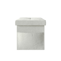 Home Design Chico Tufted Upholstered Folding Storage Bench with Pocket