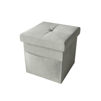 Home Design Chico Tufted Upholstered Folding Storage Bench with Pocket