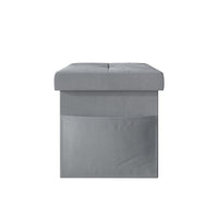 Home Design Chico Tufted Upholstered Folding Storage Bench with Pocket