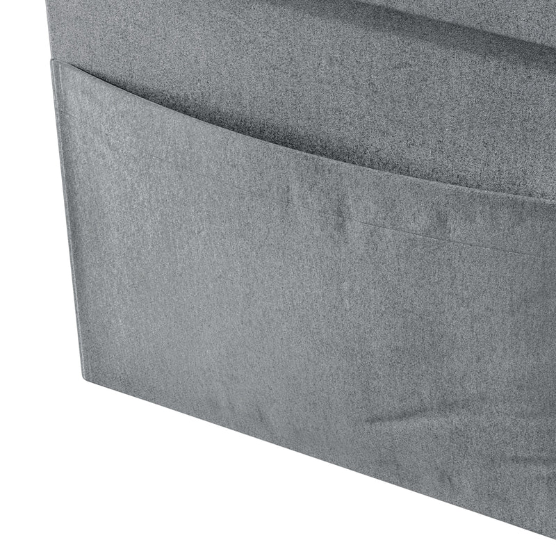 Home Design Chico Tufted Upholstered Folding Storage Bench with Pocket