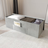 Home Design Chico Tufted Upholstered Folding Storage Bench with Pocket