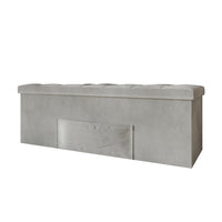 Home Design Chico Tufted Upholstered Folding Storage Bench with Pocket