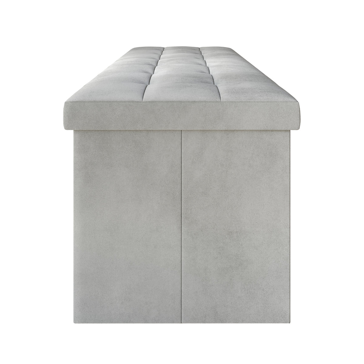 Home Design Chico Tufted Upholstered Folding Storage Bench with Pocket