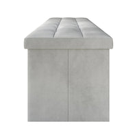 Home Design Chico Tufted Upholstered Folding Storage Bench with Pocket