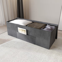 Home Design Chico Tufted Upholstered Folding Storage Bench with Pocket
