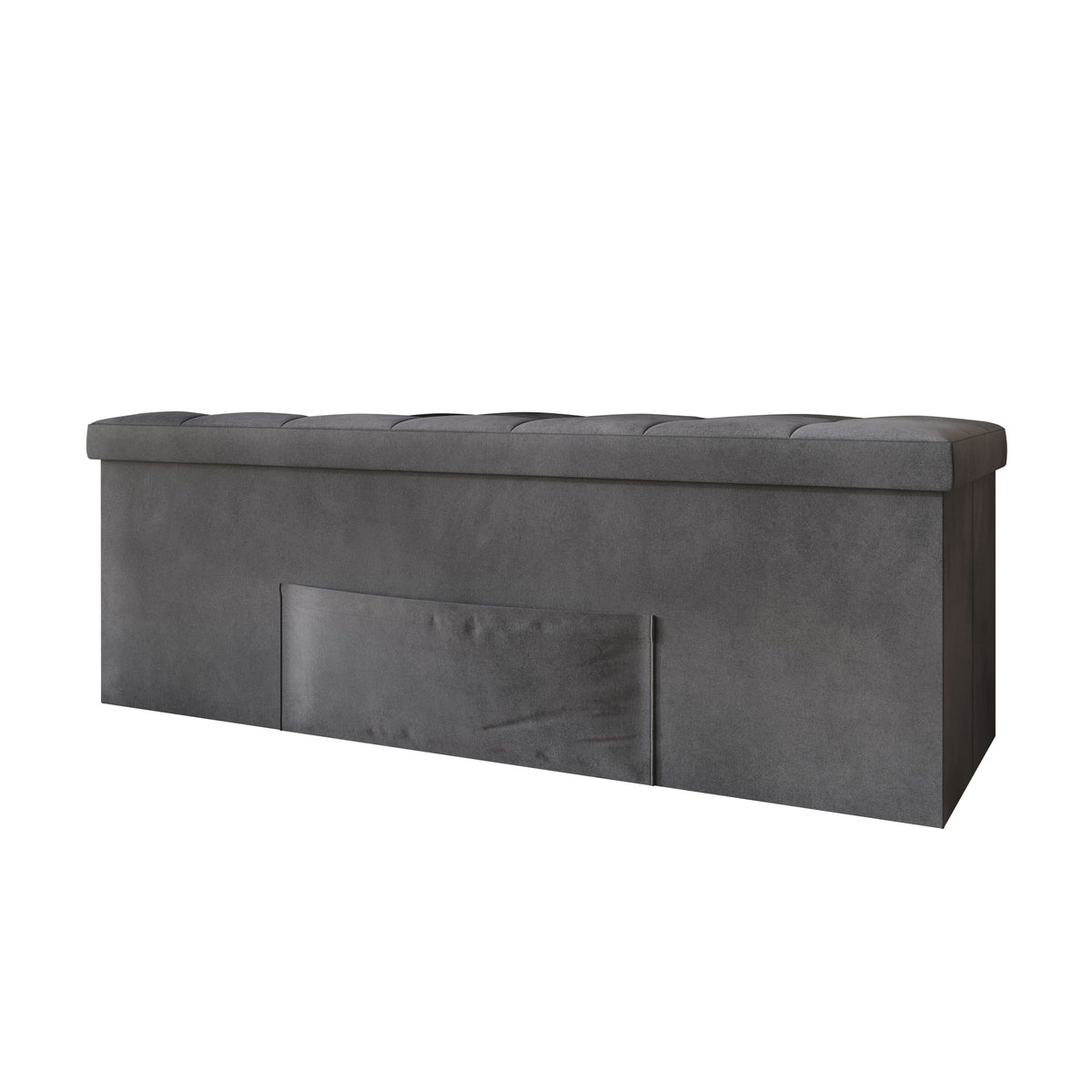 Home Design Chico Tufted Upholstered Folding Storage Bench with Pocket