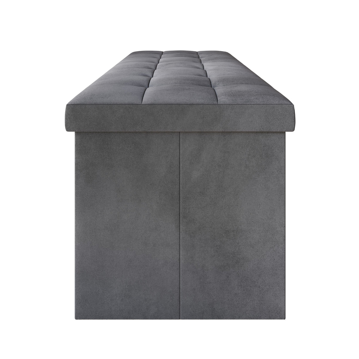 Home Design Chico Tufted Upholstered Folding Storage Bench with Pocket
