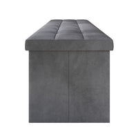 Home Design Chico Tufted Upholstered Folding Storage Bench with Pocket